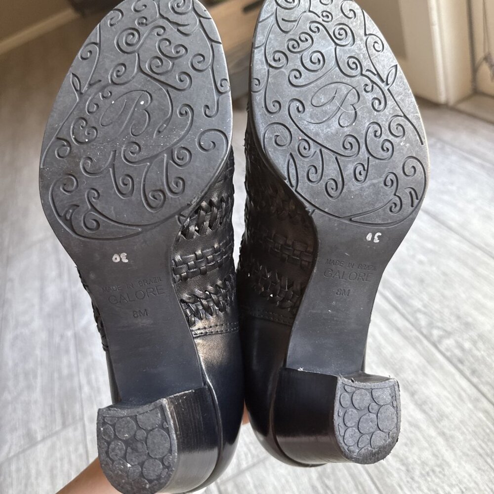 Women’s Brighton Black Silver  Leather Ankle Shoe Boots Size 8 - Picture 5 of 6